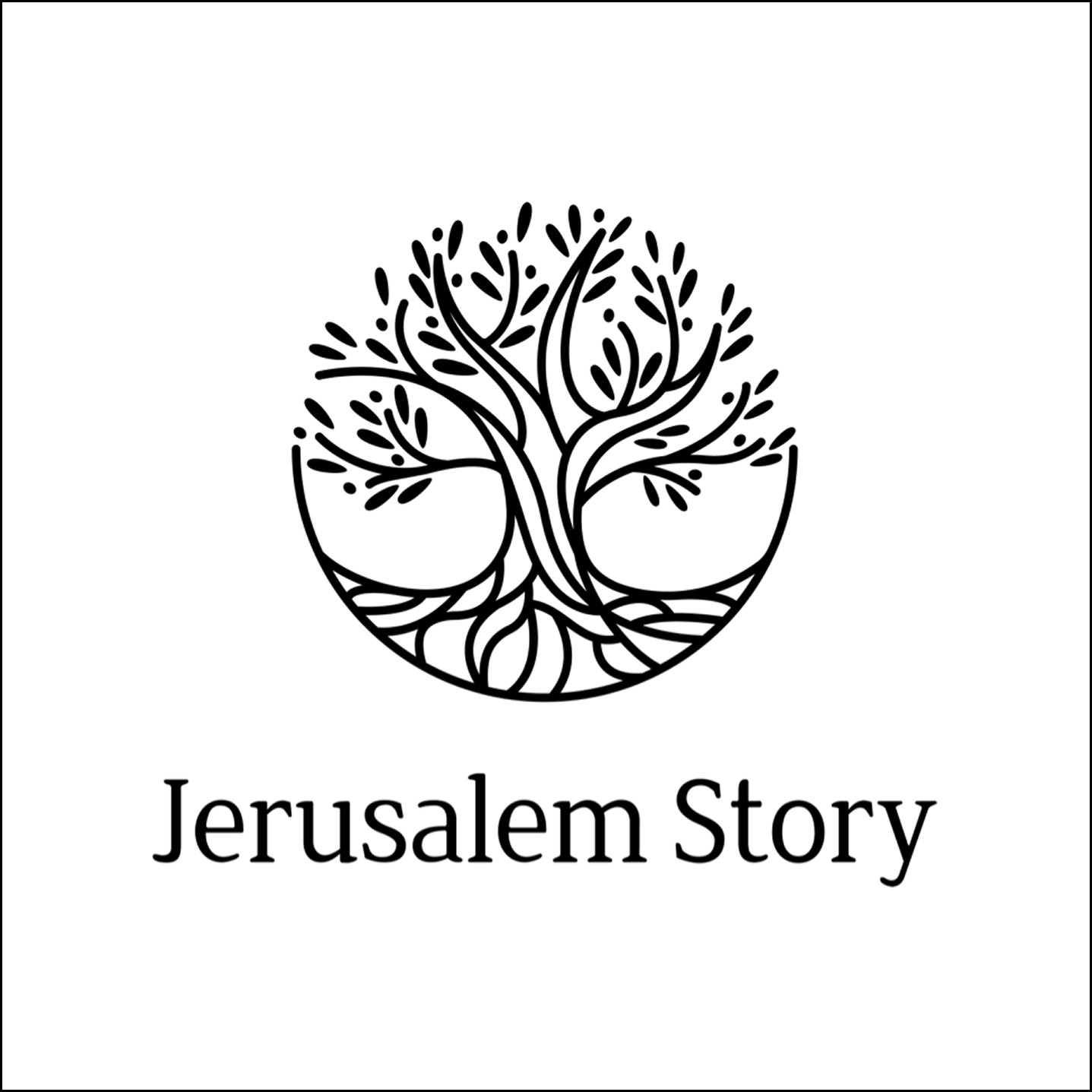 Jerusalem story logo black option