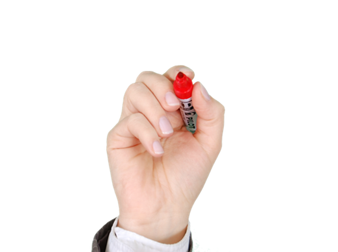 hand with marker