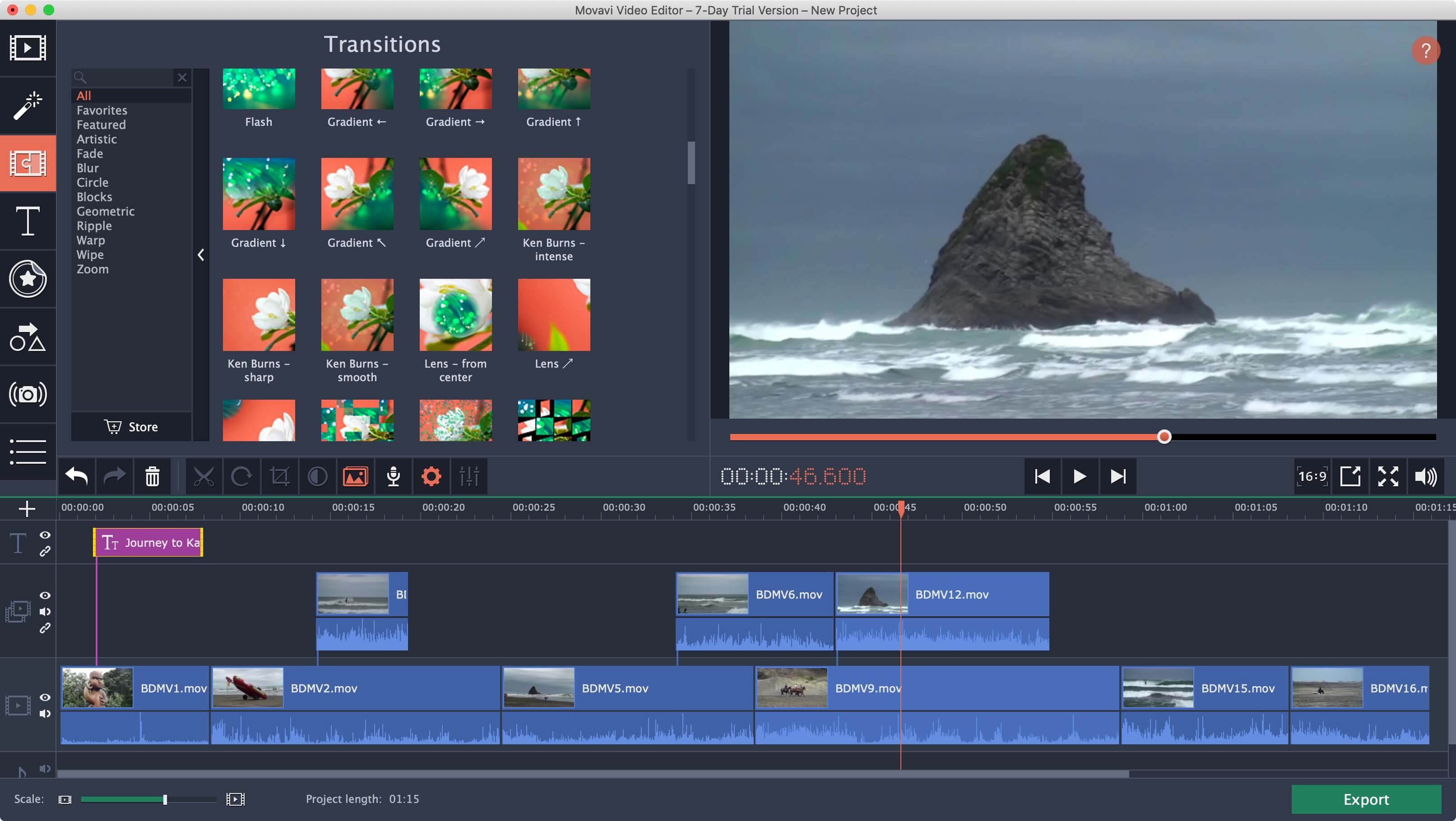 Movavi’s intuitive interface and the Clip Tools section make it easy to modify your video clips.