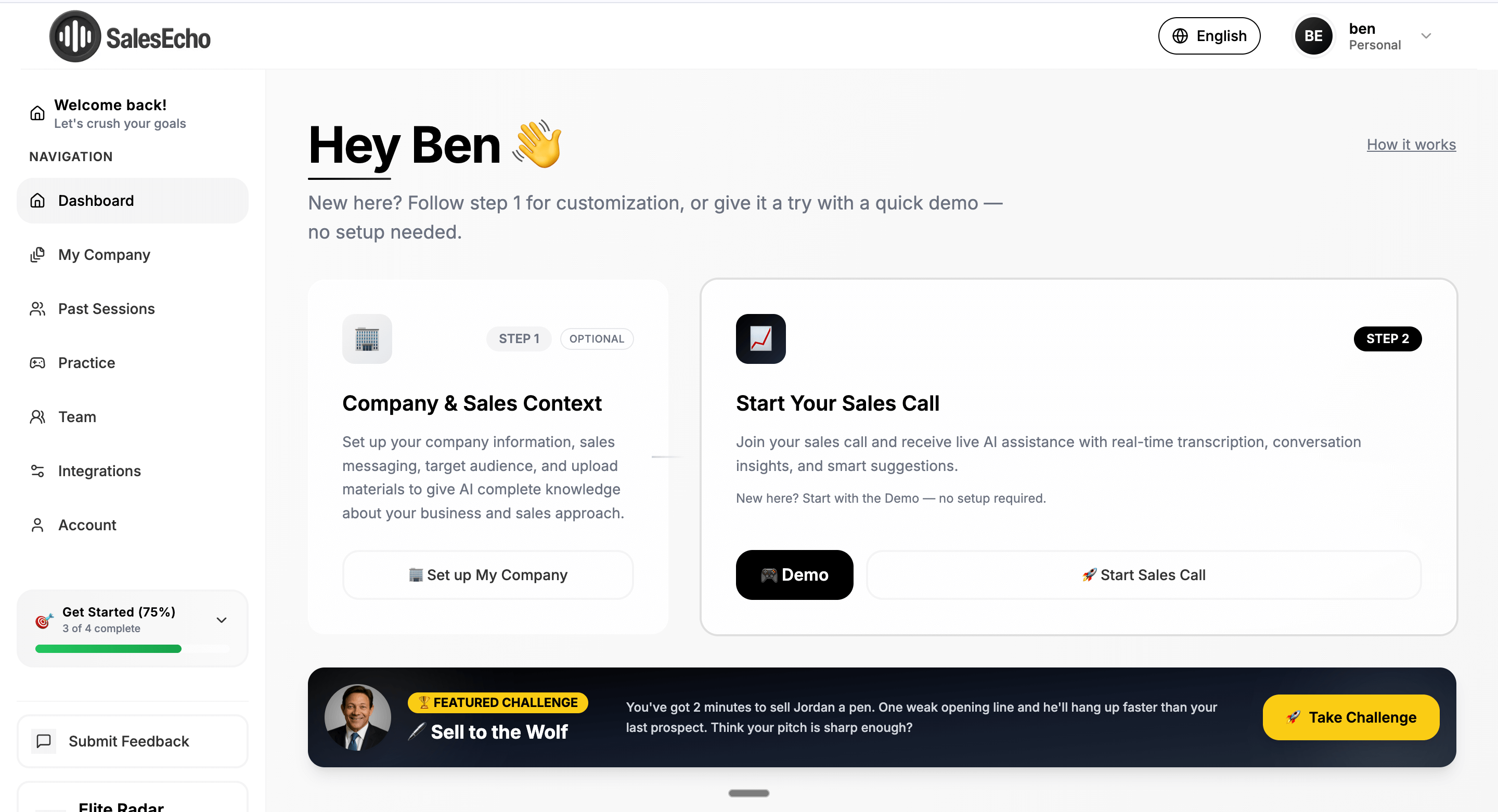 SalesEcho is a real-time AI assistant built for sales calls