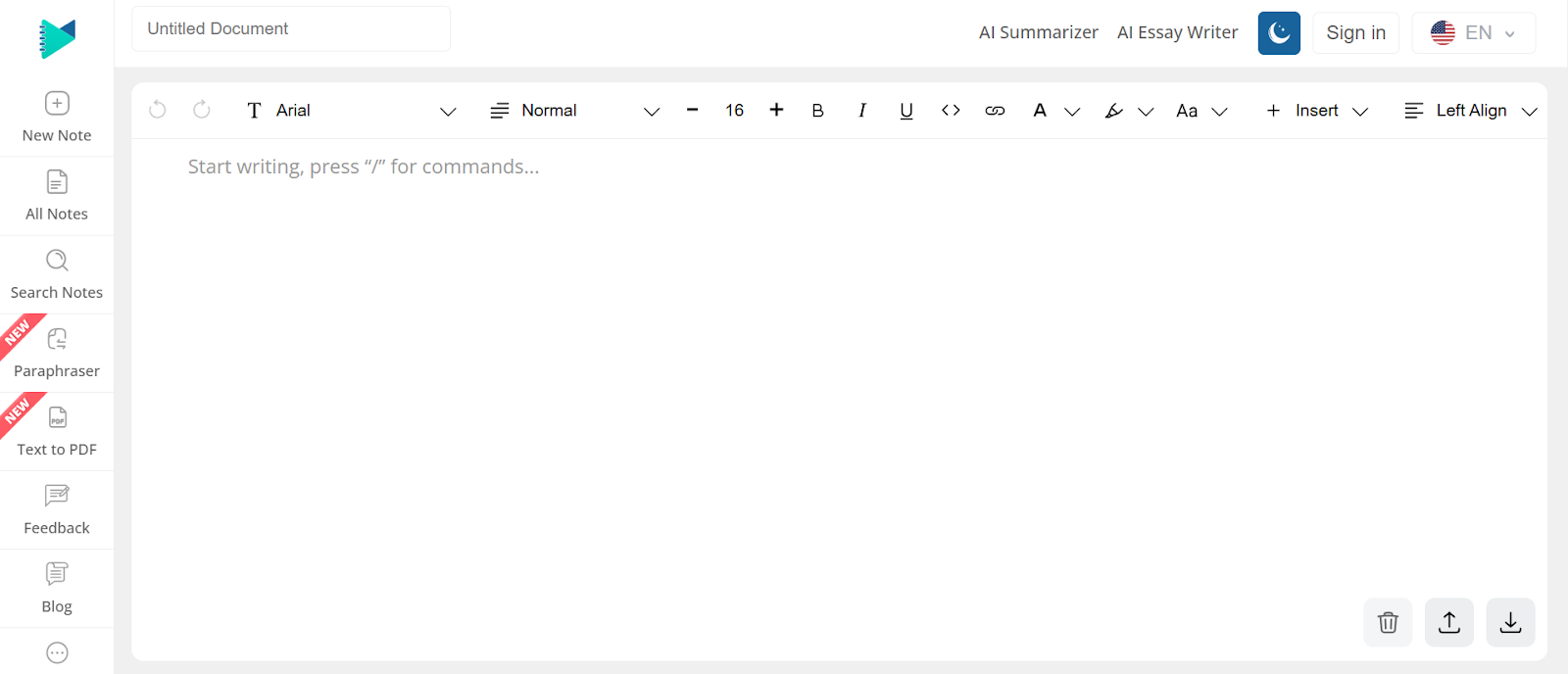 Online Notepad - Online Text Editor & WordPad for Notes