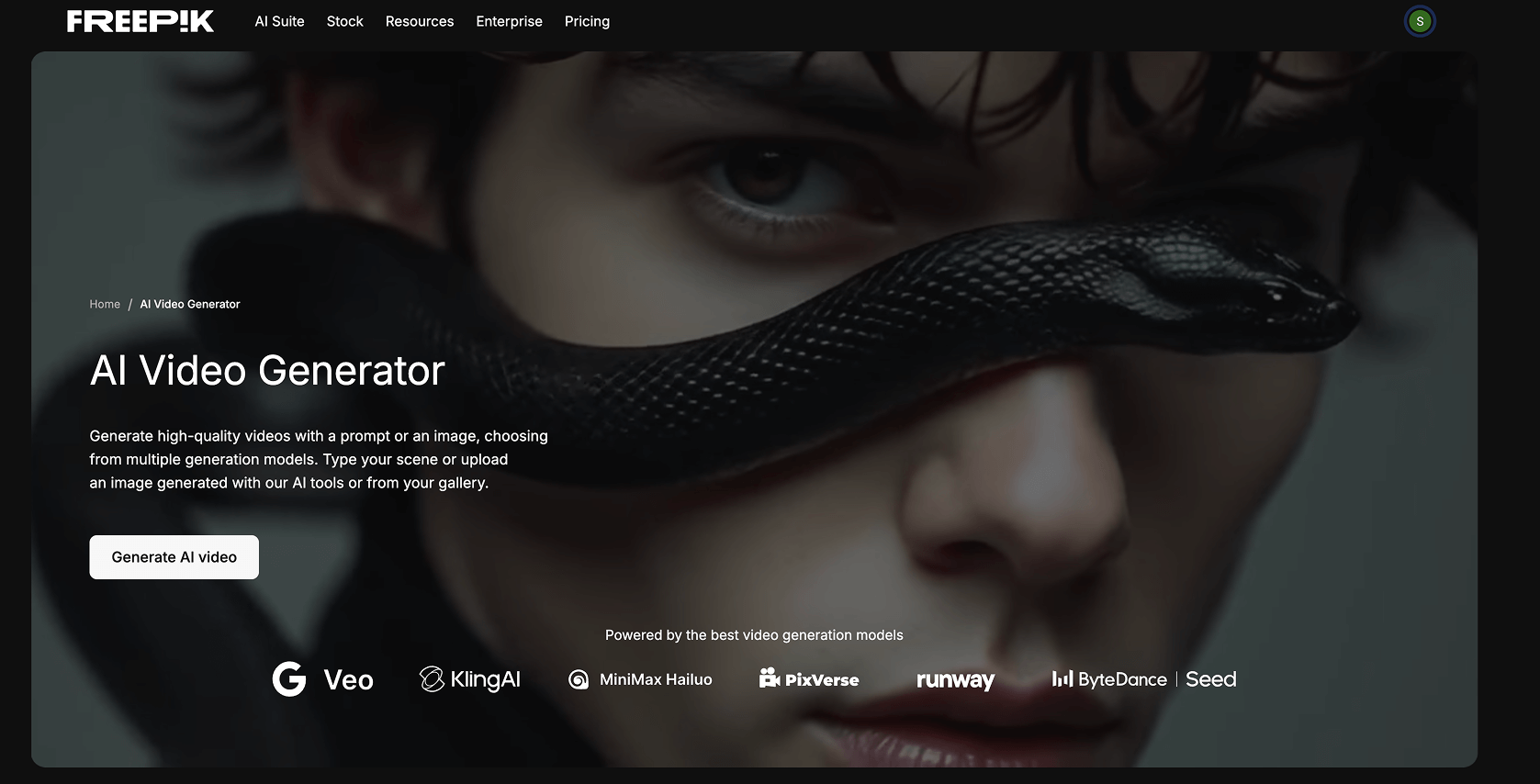 Create AI-generated videos from text or images with Freepik's online AI Video Generator, choosing from multiple generation models.