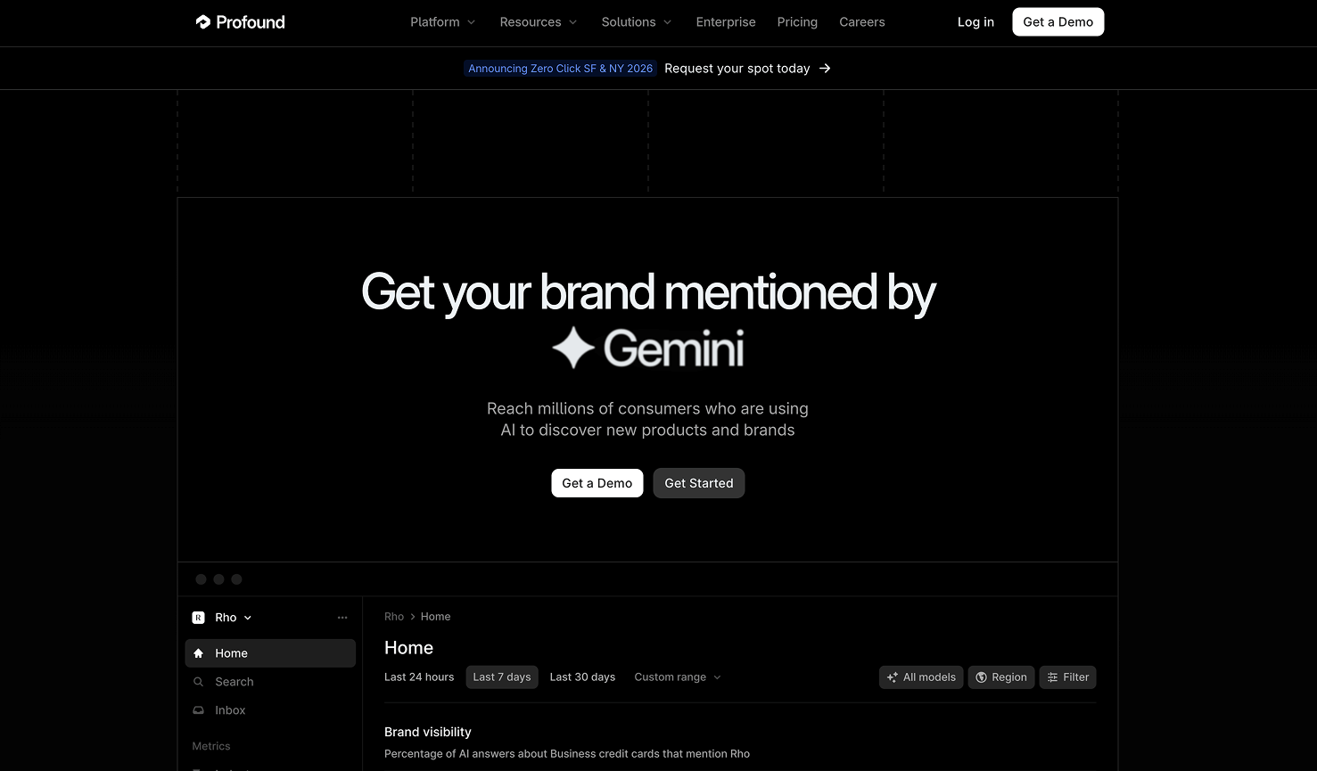 Profound helps brands gain visibility in AI-generated answers