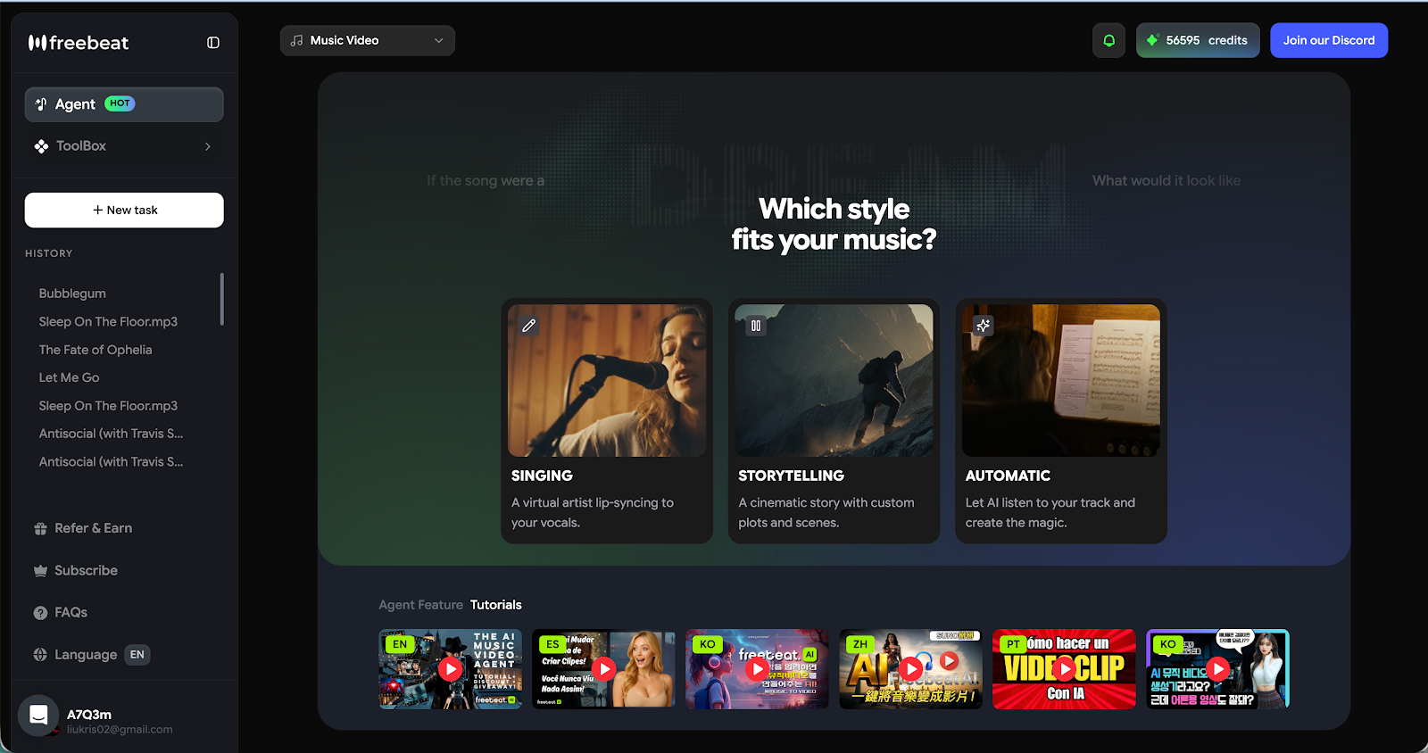 Instantly transform audio into pro music videos with Freebeat's AI music video generator