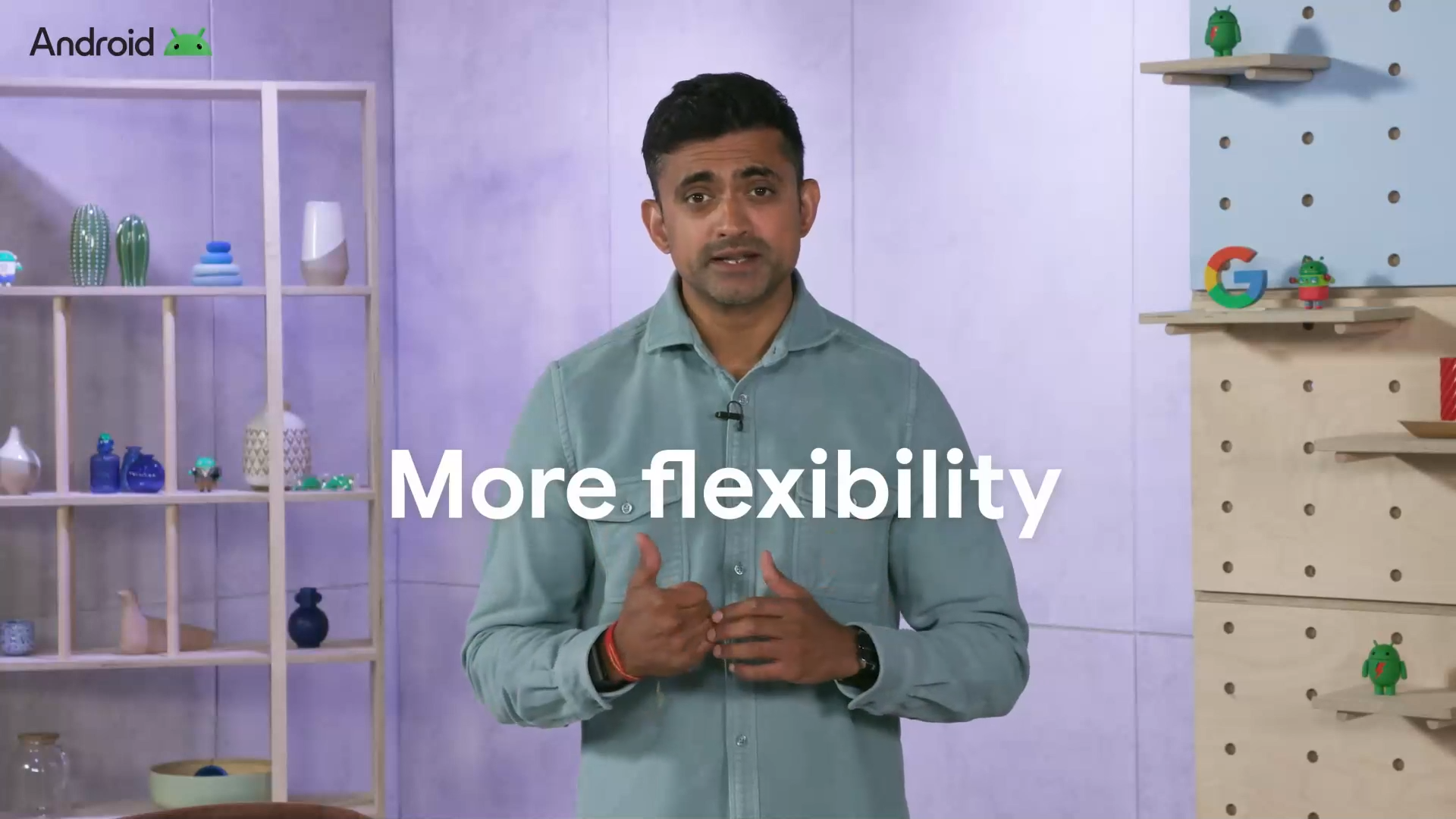 Clixie AI interactive video screenshot from Google's Android partner training programme, showing branching question overlay and white-labelled Google branding — 3,500% learner engagement increase.