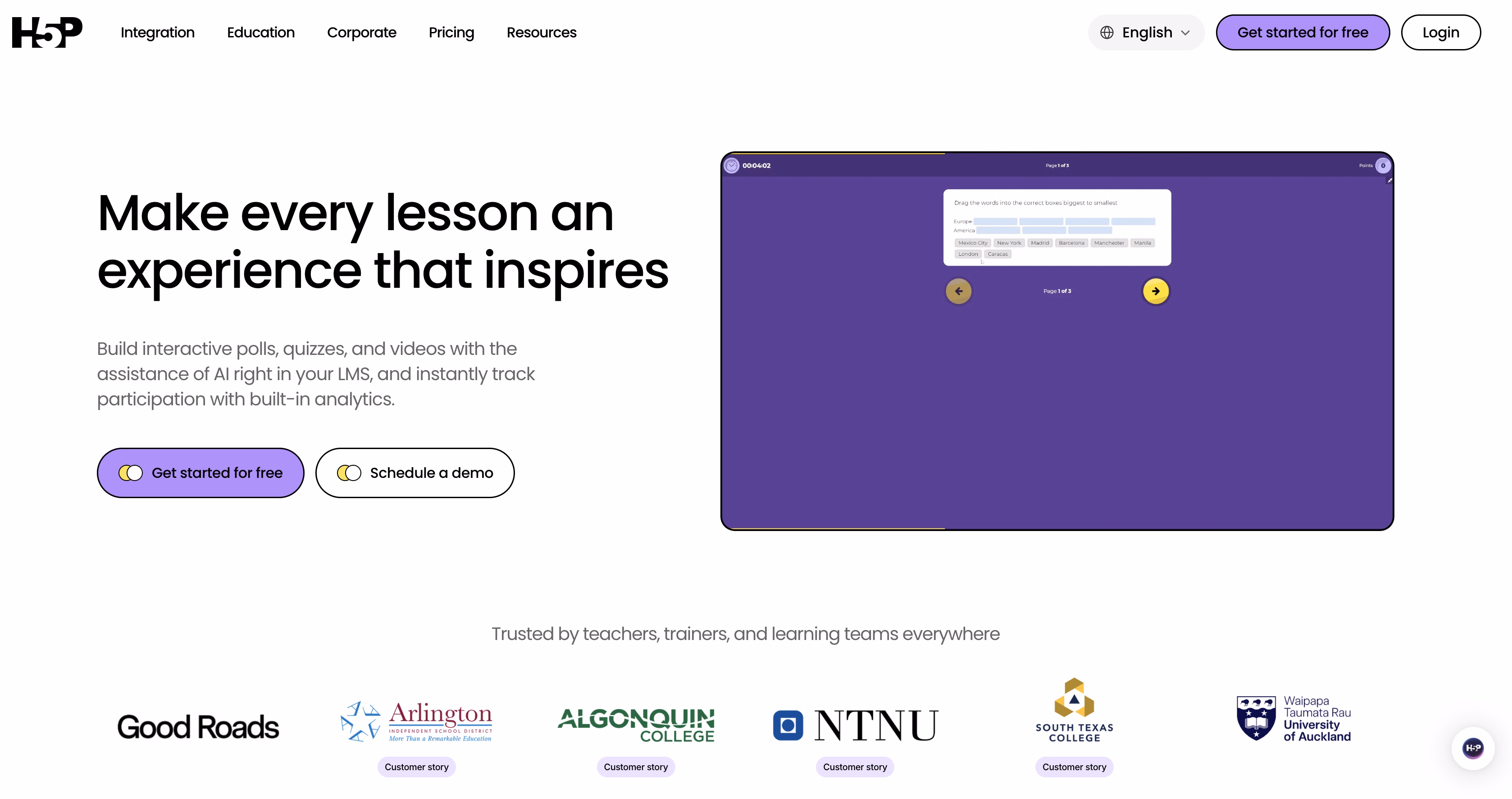 H5P interactive video tool for adding questions and interactions to LMS-based video content