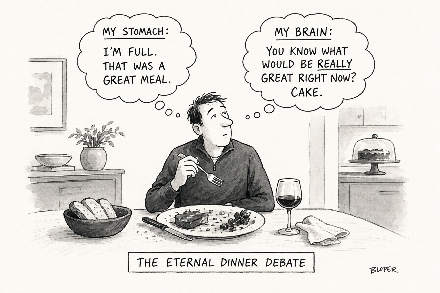 Full vs. Satisfied: Why Your Stomach and Your Brain Don't Always Agree