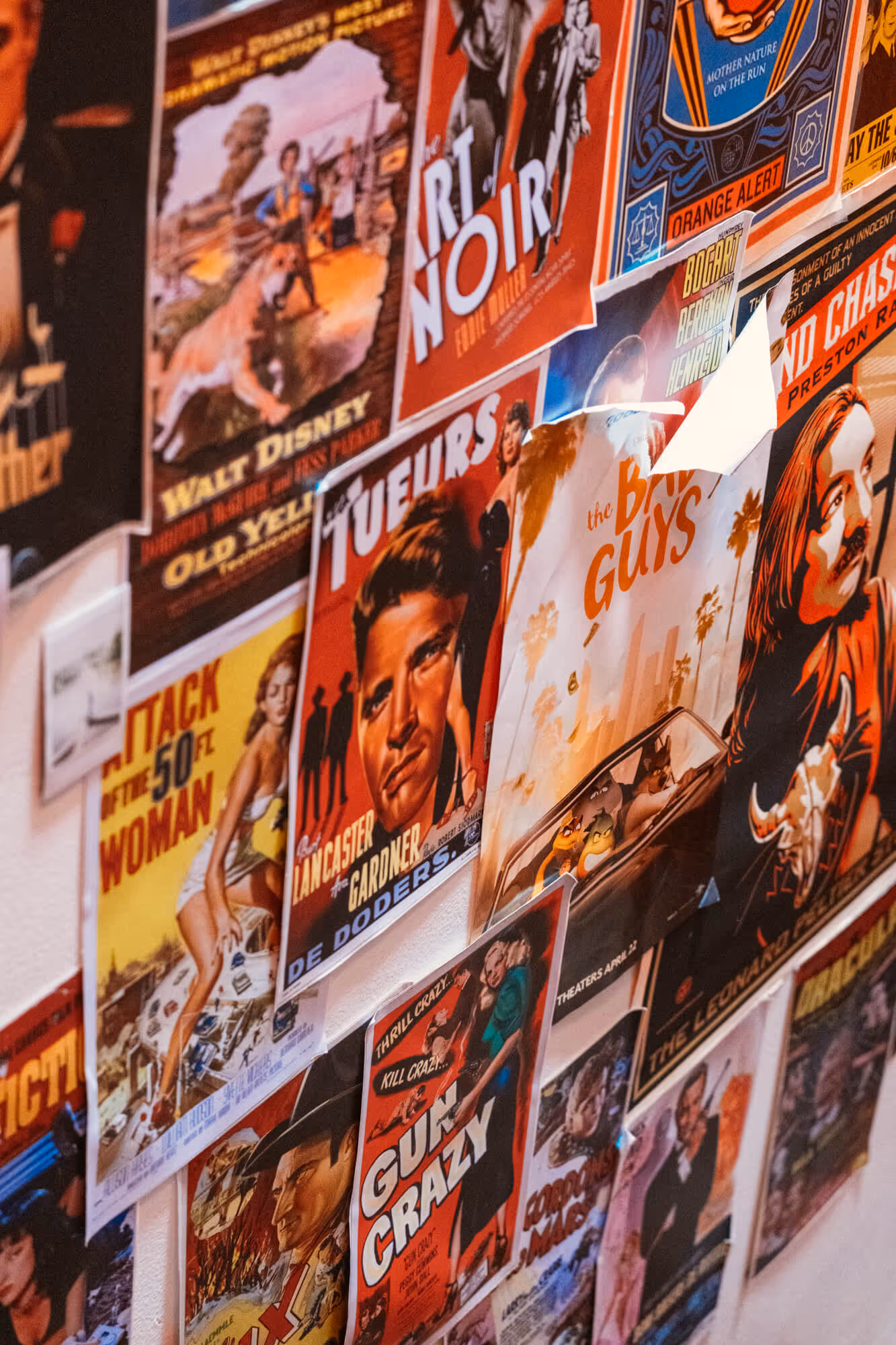 Poster wall in the studio