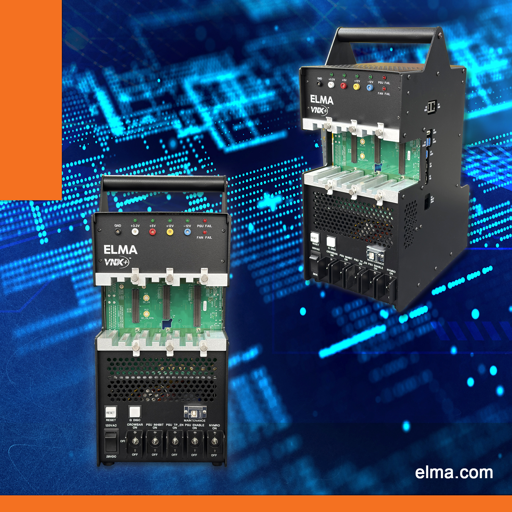 Elma FlexVNX+ lab test platform for VITA 90