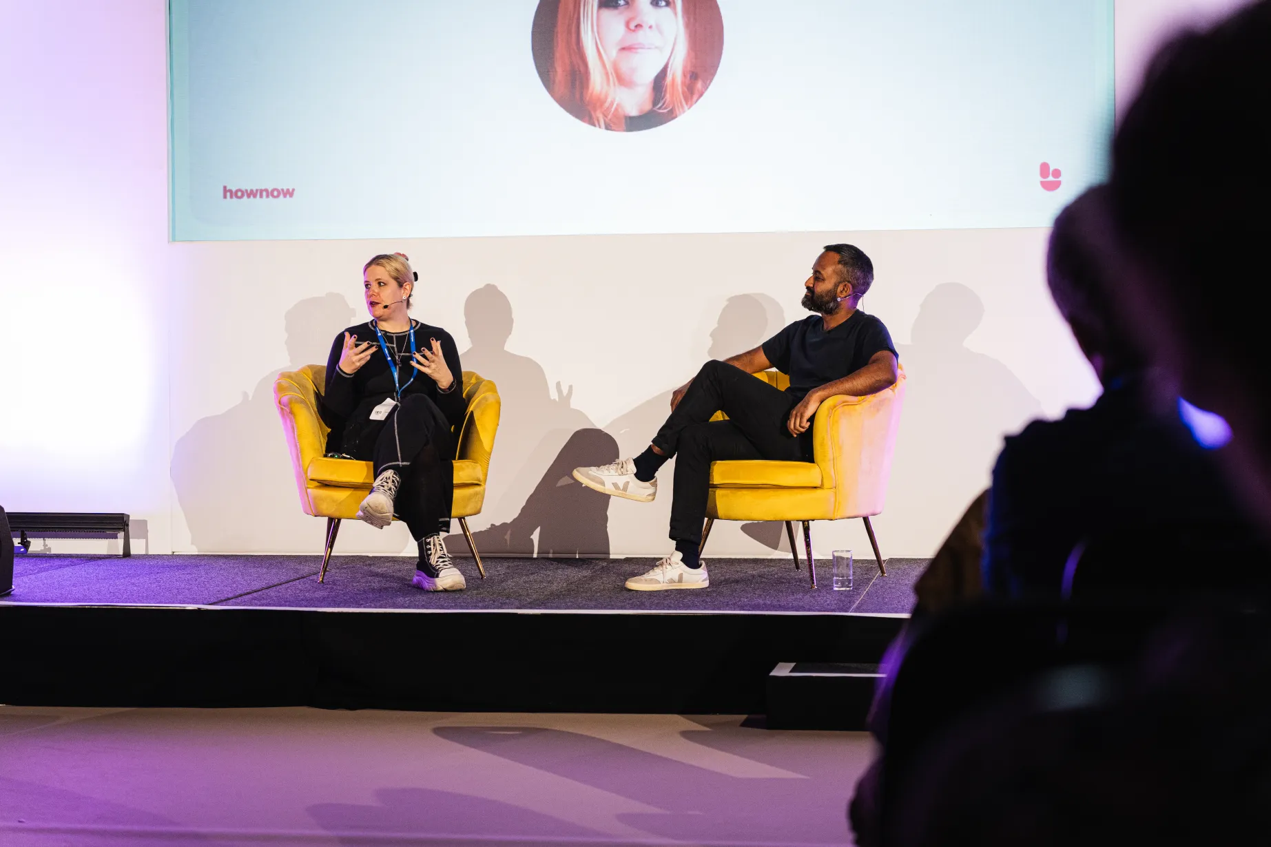 Nelson Sivalingam speaks with Penny Simpson at Learning Technologies