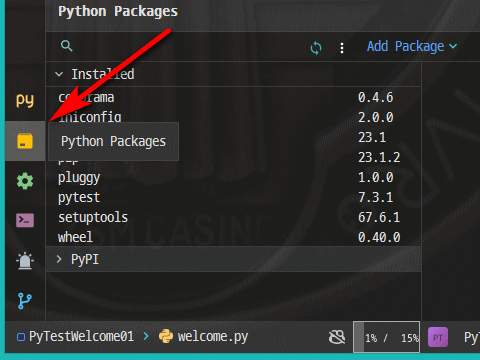 PyCharm Python Package Manager