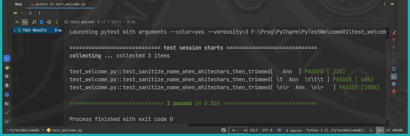 PyTest - parametrized test function was called as many times as many parameters we have prepared