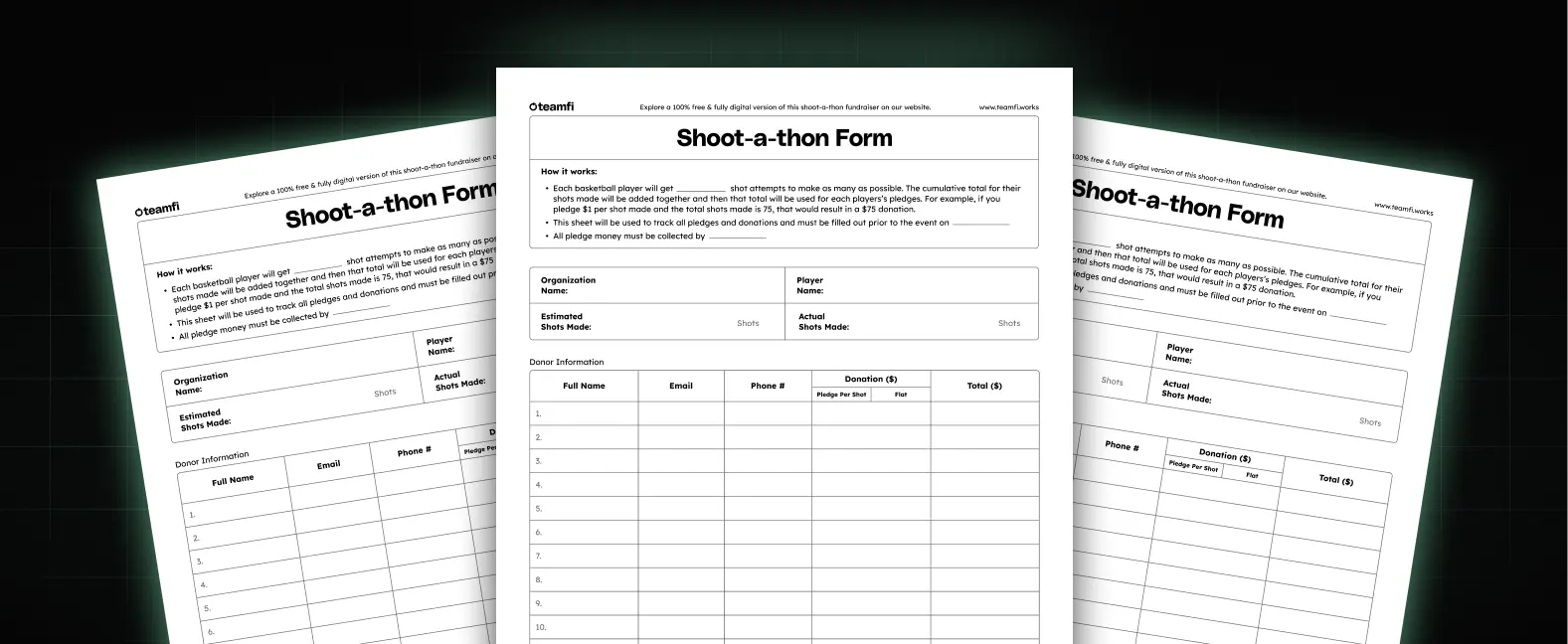Free Shoot a Thon Fundraiser Template for Basketball Teams – Teamfi Blog: sports fundraising content, guides, freebies, and case studies.
