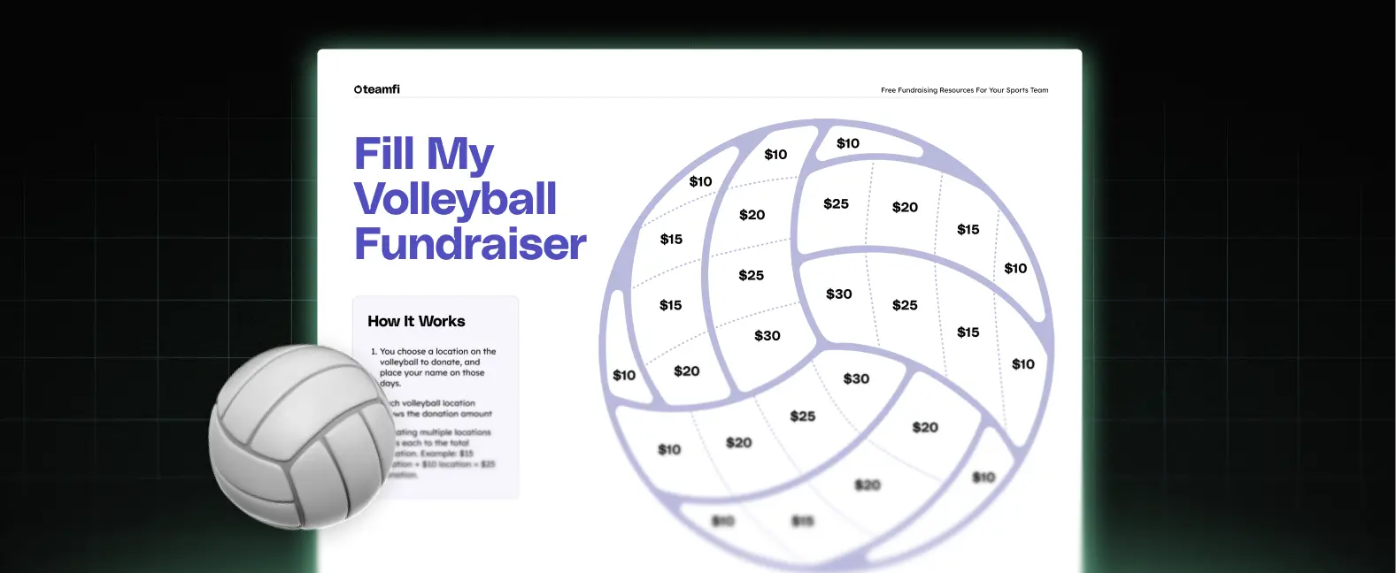 Free Fill My Volleyball Fundraiser Template – Teamfi Blog: sports fundraising content, guides, freebies, and case studies.