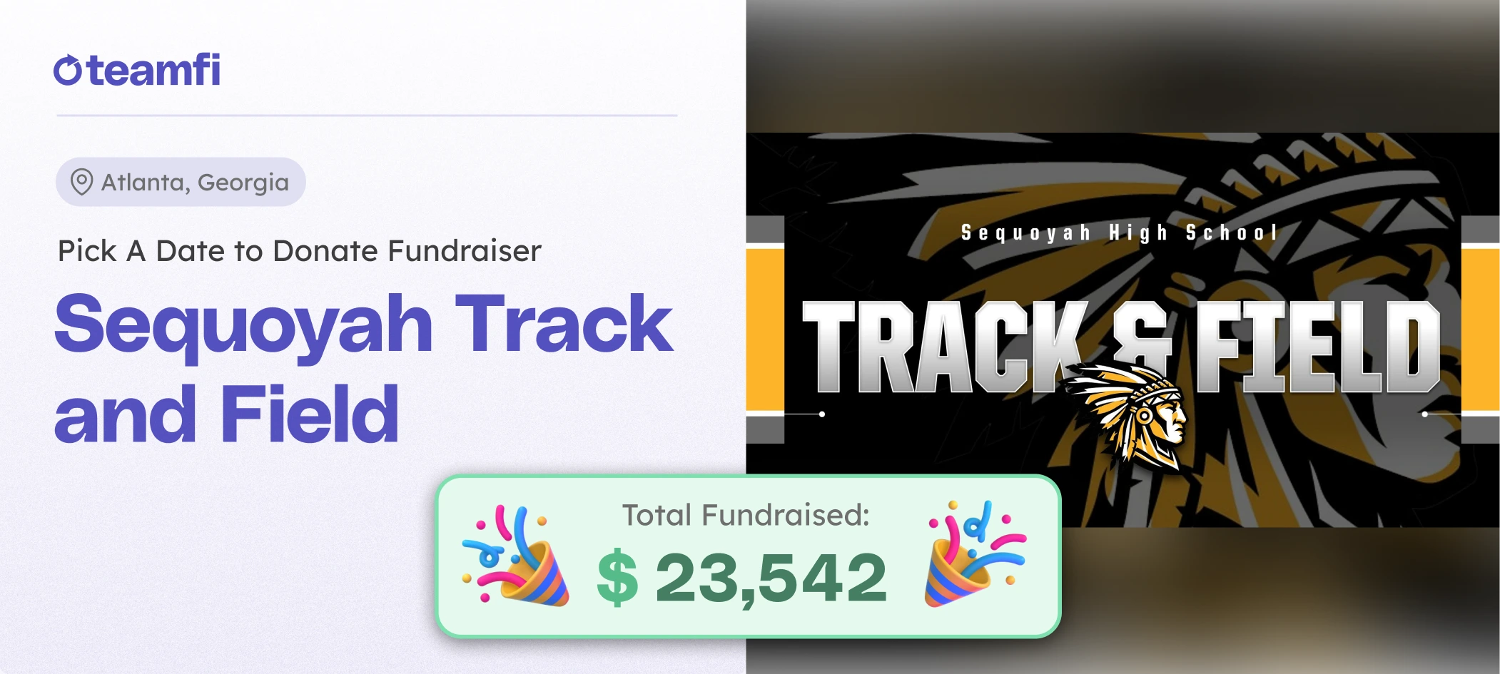 Sequoyah Track and Field raised over $23,000 using the Pick A Date Calendar Fundraiser template.