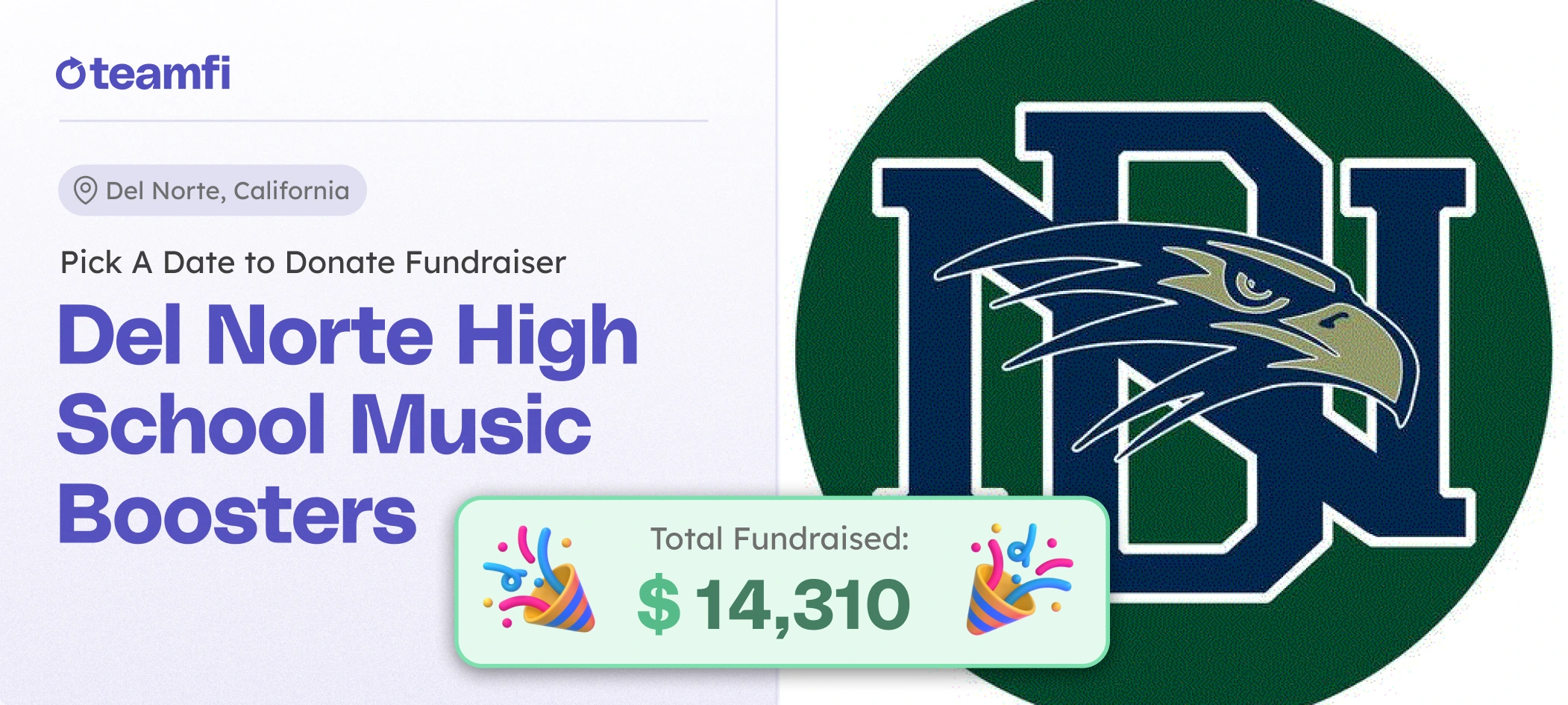 Del Norte High School Music Boosters fundraising success with a Pick A Date Calendar Fundraiser.