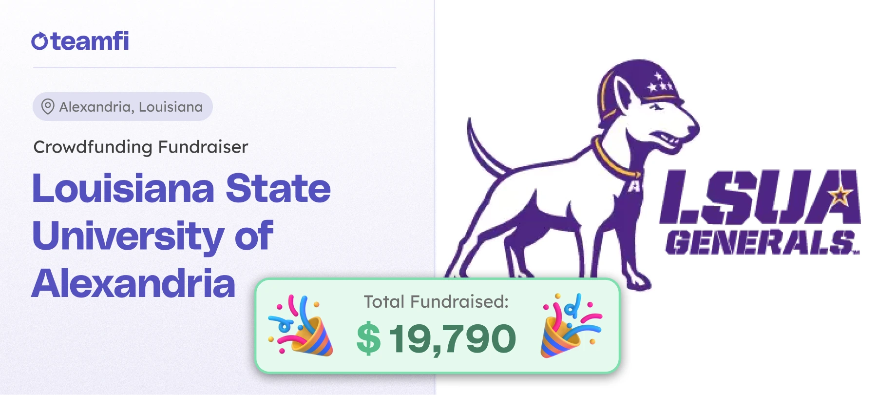 LSU Alexandria Incentivization Fundraiser - LSU Alexandria used a combination of crowdfunding and incentivization, raising $20,000.