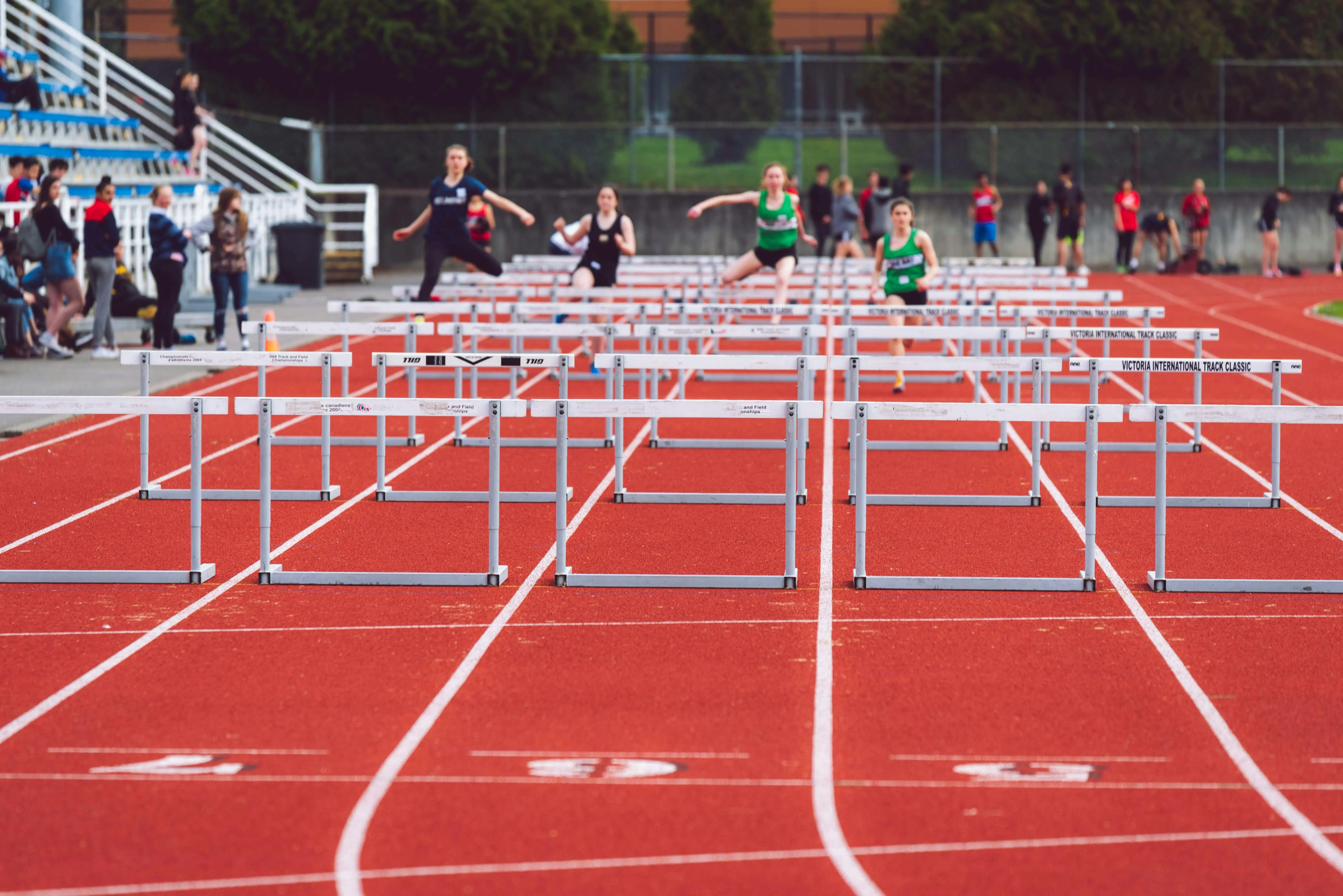 Track and Field Fundraising can pay for things like hurdles.