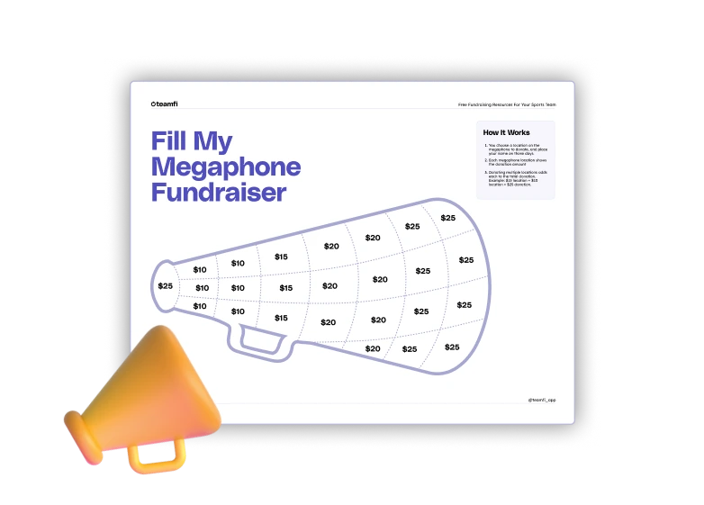 Fill My Megaphone Fundraiser Template – Get Started Today – Teamfi Blog: sports fundraising content, guides, freebies, and case studies.