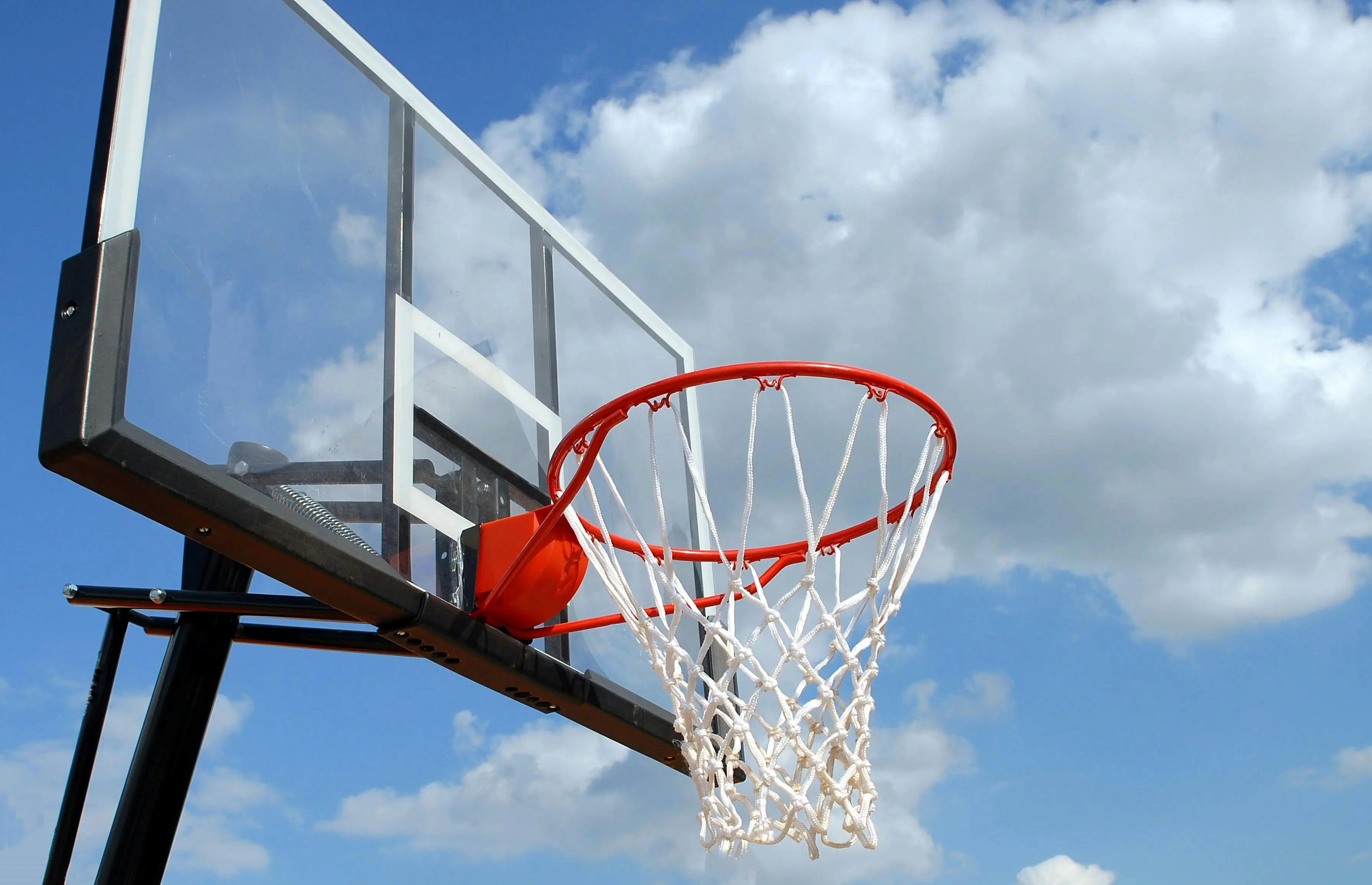Host a shootathon indoors or outdoors on a hoop like this.