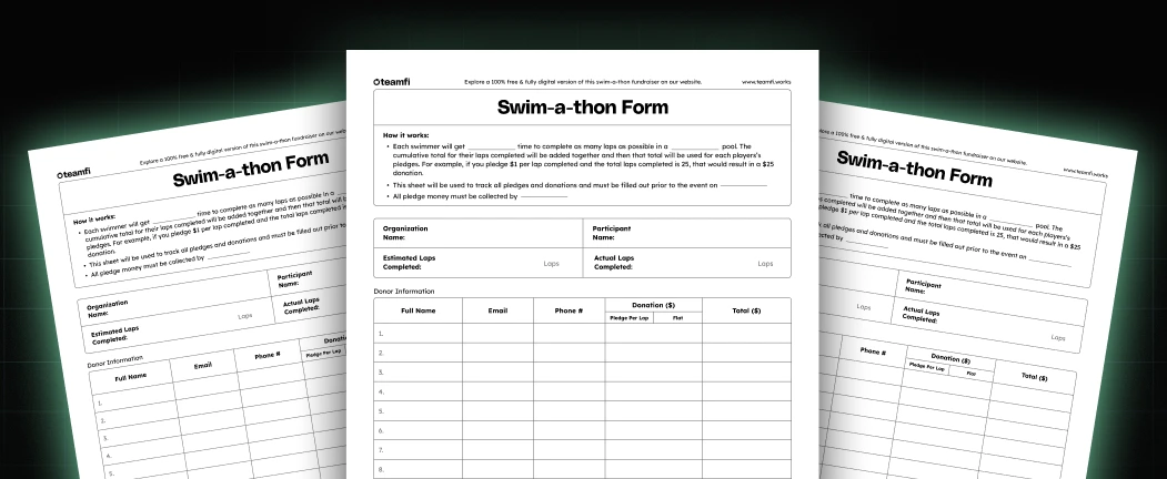 Free Swim a Thon Fundraiser Template for Swim Teams – Teamfi Blog: sports fundraising content, guides, freebies, and case studies.