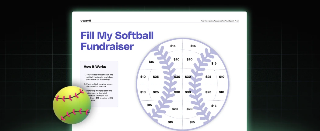 Free Fill My Softball Fundraiser Template - Start Raising Money – Teamfi Blog: sports fundraising content, guides, freebies, and case studies.