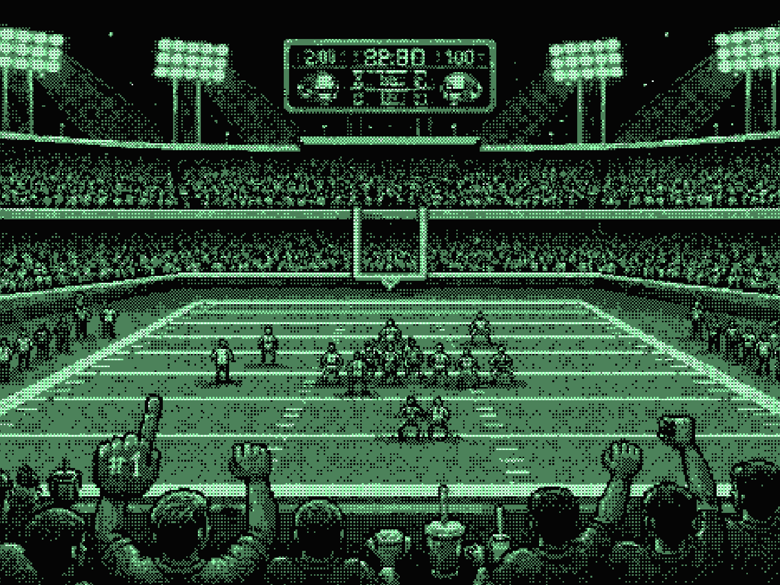 8-bit Arcade football stadium image.