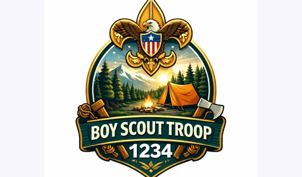 Boy scout troop logo for a digital fundraiser.