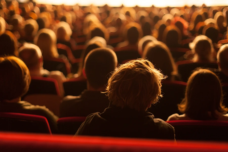 Performing arts crowd during a theatre fundraiser.