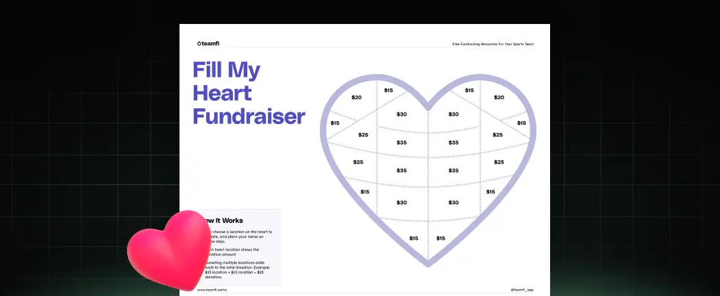 Fill My Heart Fundraiser Template - Fundraising Solution For Nonprofits – Teamfi Blog: sports fundraising content, guides, freebies, and case studies.