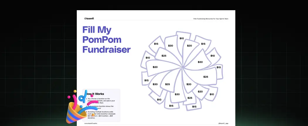 Fill My Pom Pom Fundraiser Template for Cheer Teams – Teamfi Blog: sports fundraising content, guides, freebies, and case studies.