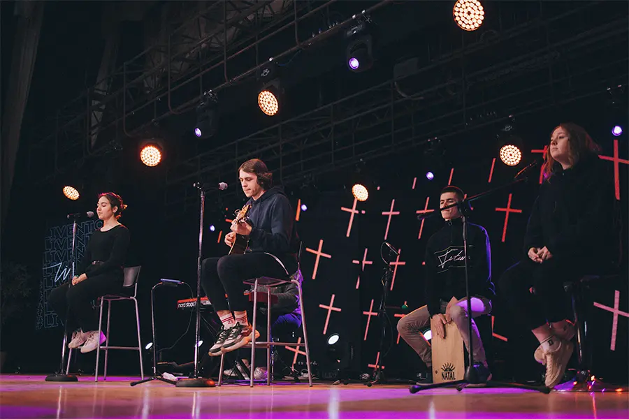 Kids at a talent show fundraiser.