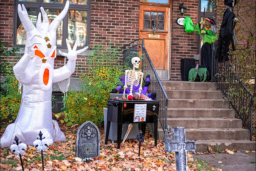 Haunted house fundraiser during the daytime.