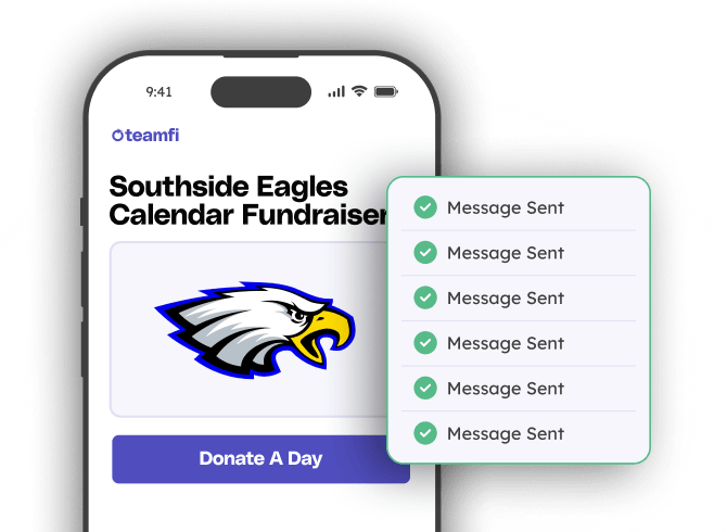 Automated sms outreach feature for Teamfi fundraising.