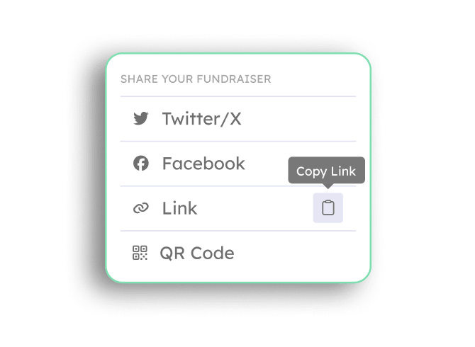 one-click social media sharing tools for digital fundraisers.
