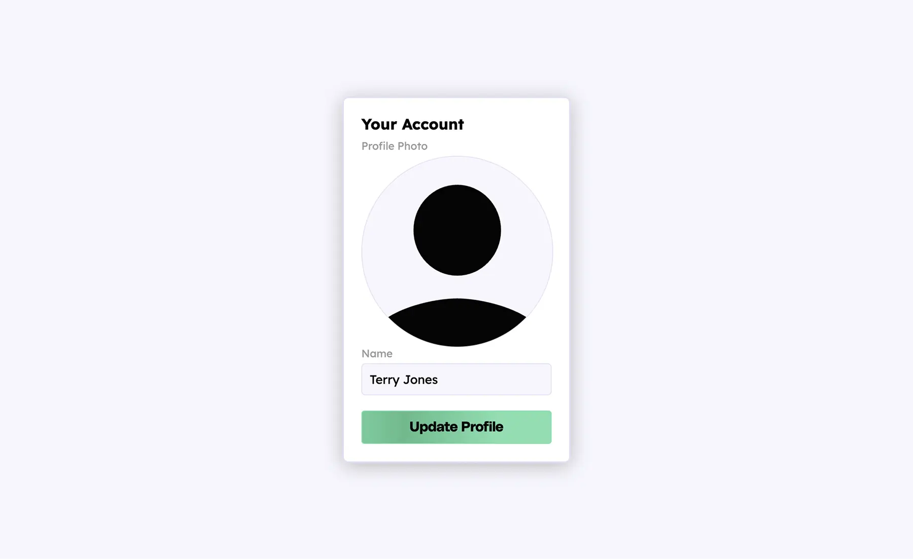 Teamfi "Update Profile" panel or participant onboarding.