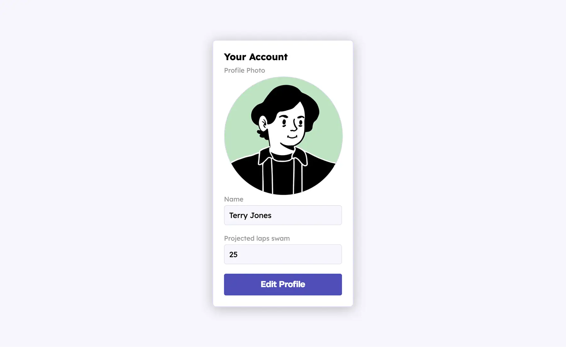 Updated "Your Account" panel in the Teamfi fundraiser participant dashboard.