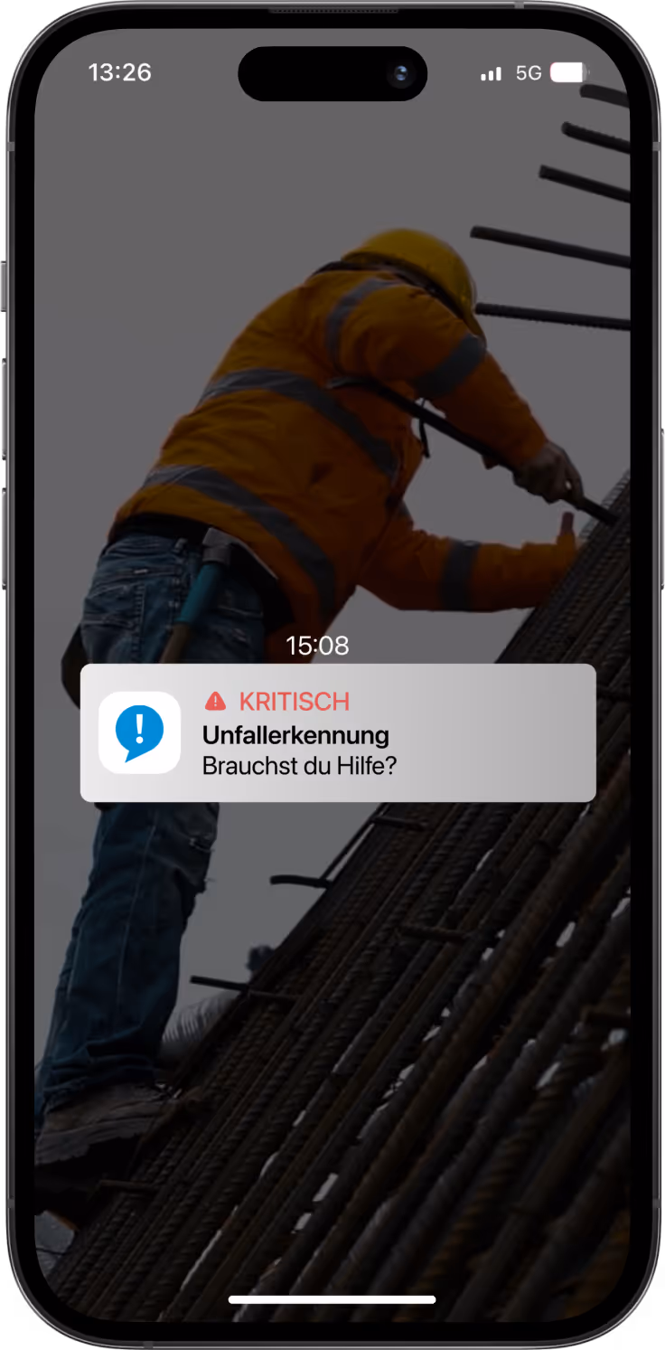 Uepaa Notification auf iPhone Lockscreen