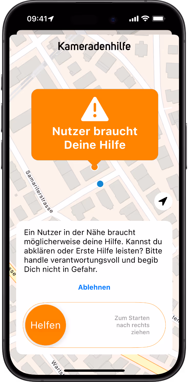 Uepaa Screenshot: Nutzer in Nähe