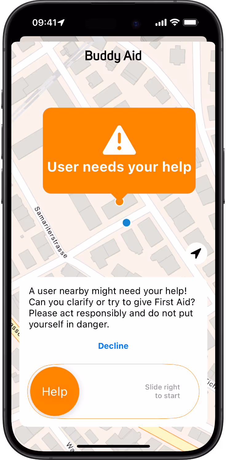 Uepaa Screenshot: Users nearby