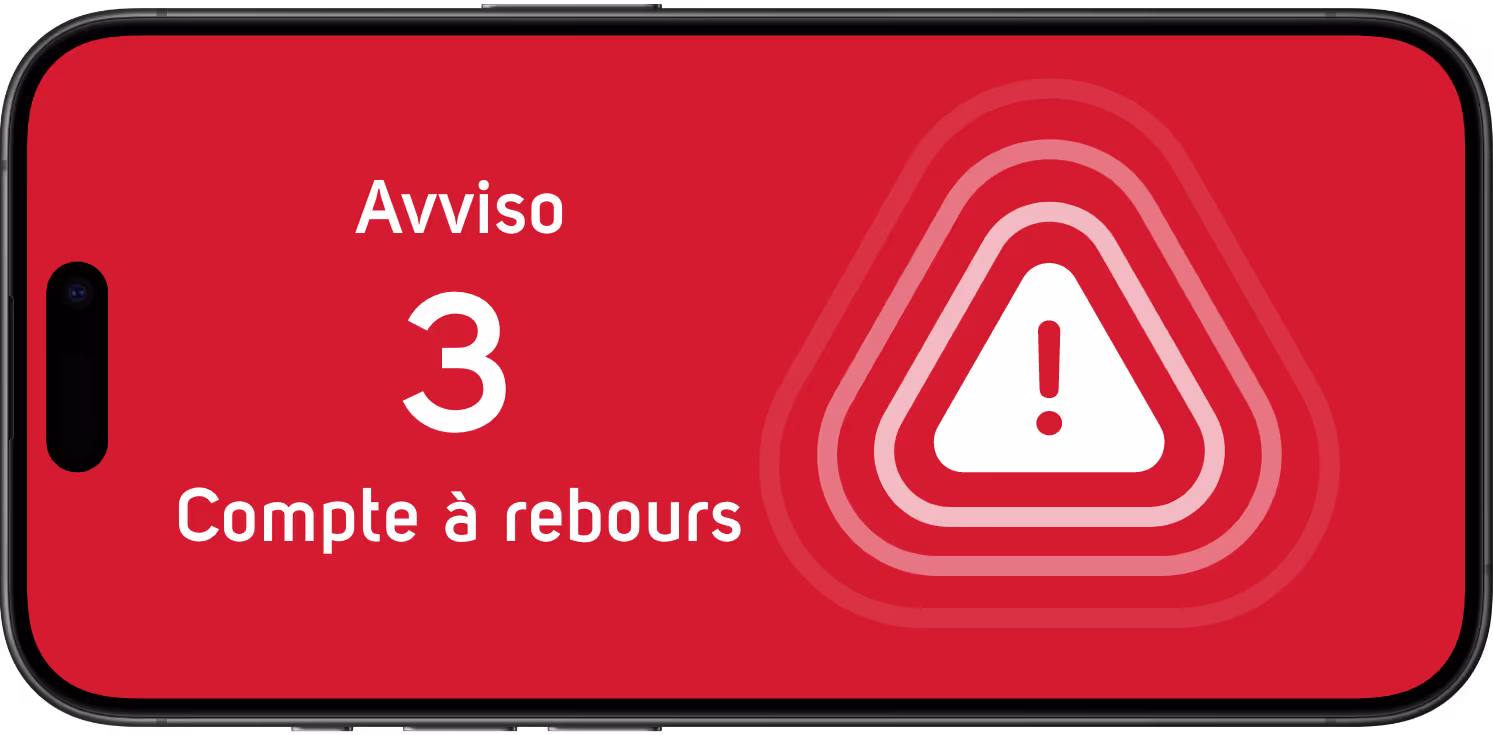 Capture d'écran Uepaa : Alerte