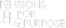Logo with text 'PENSIONS FOR PURPOSE' and an abstract figure holding a dot.