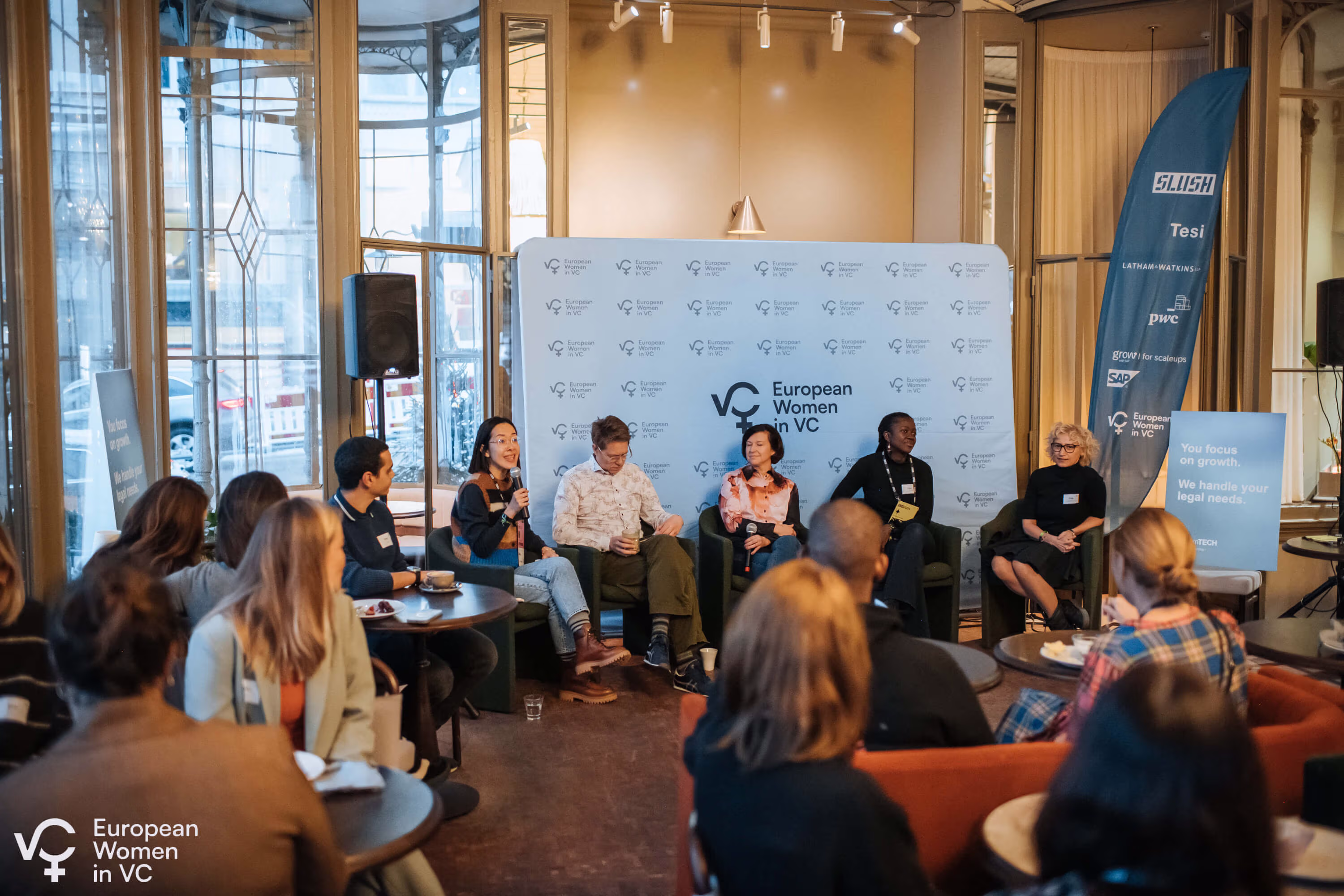 European Women in VC Community picture showing members and people related to the company