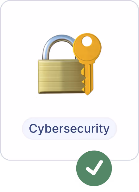 Cybersecurity icon featuring a padlock and key, symbolizing protection.