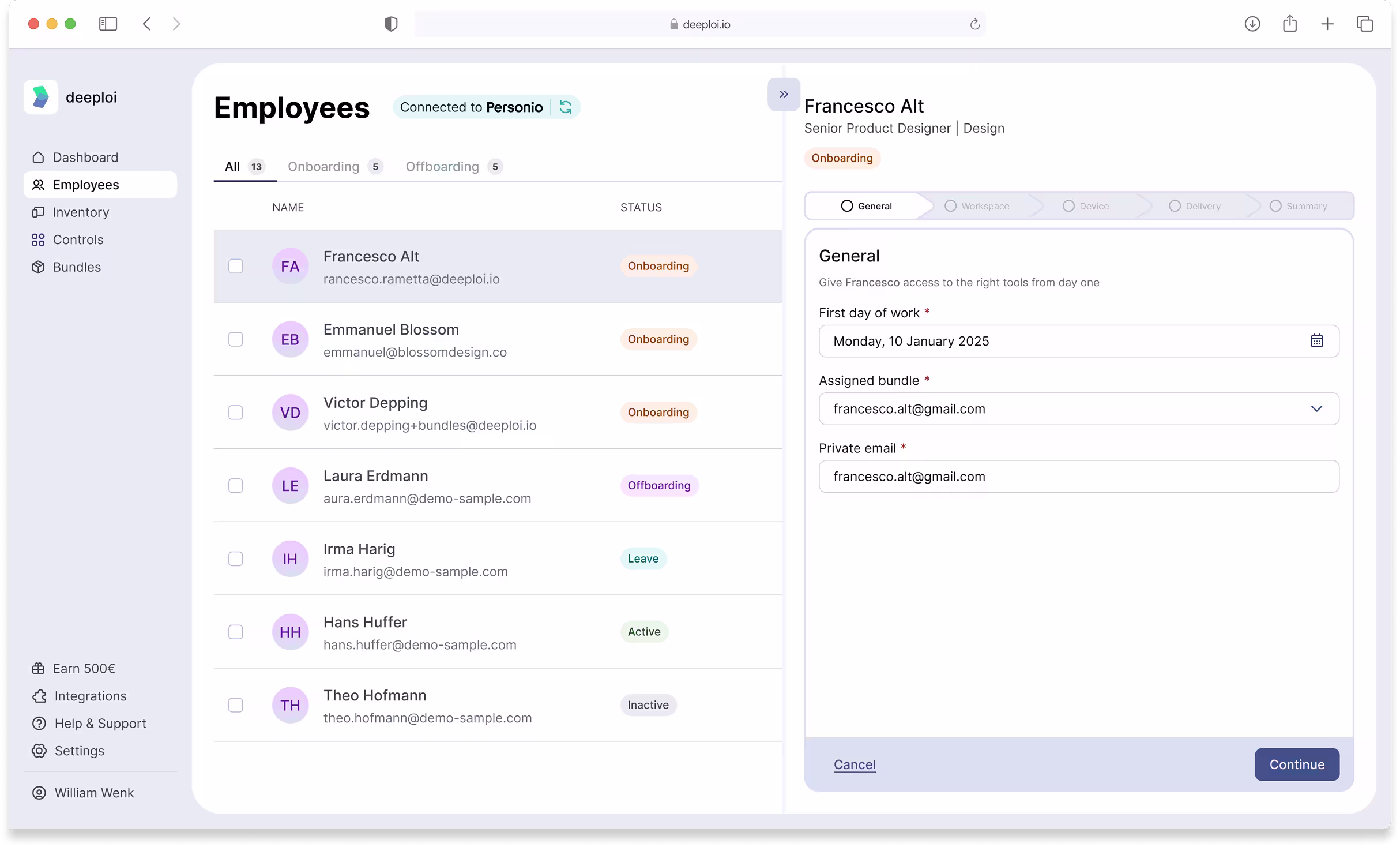 Automatisiertes Mitarbeiter-Onboarding in deeploi: Checkliste für Accounts, Geräte und Zugriffsrechte