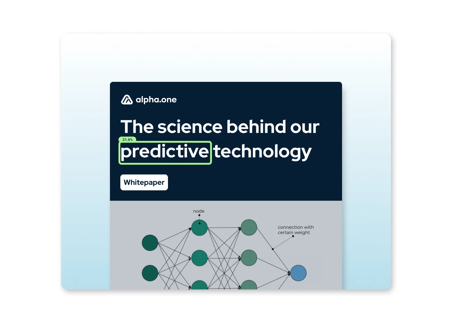 Visualisation of an artificial neural network (ANN) on a cover page