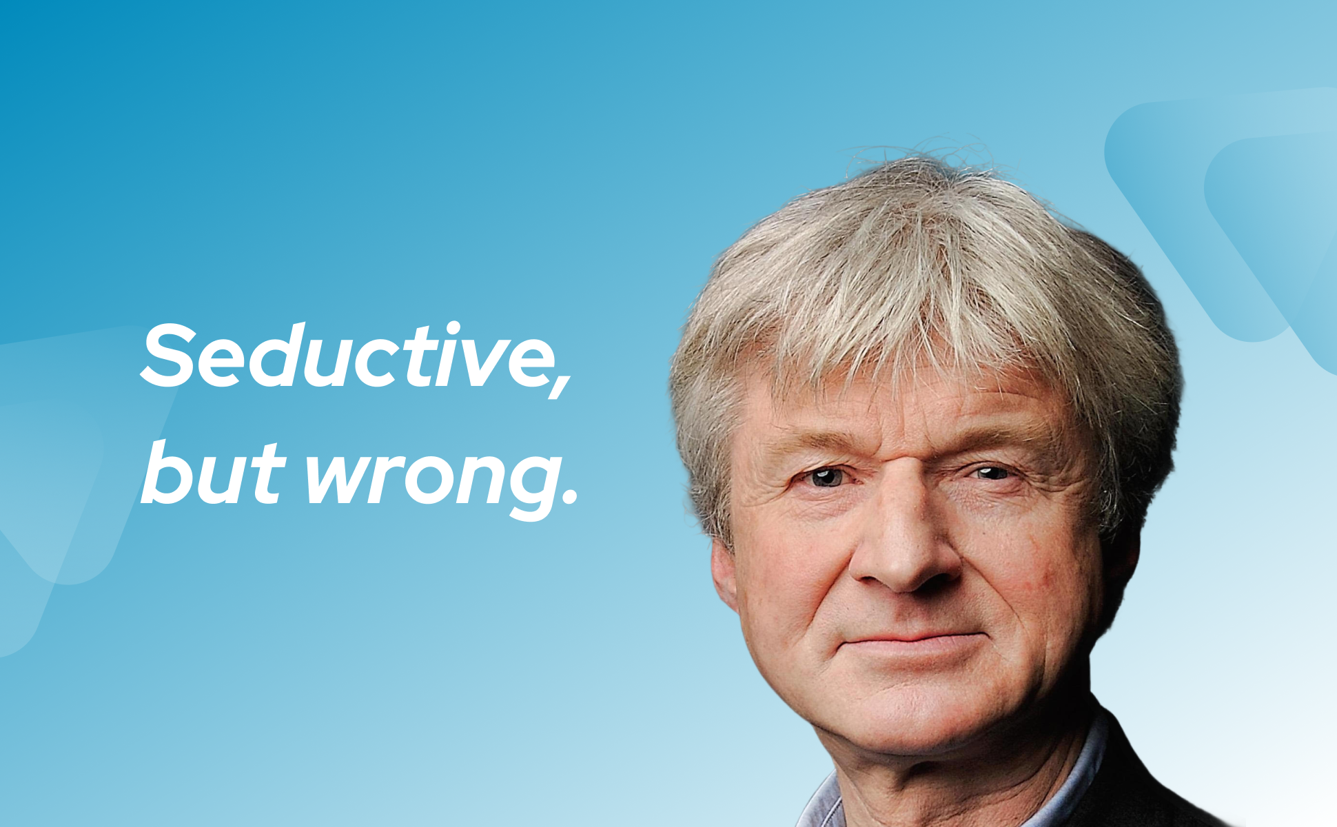 Graphic featuring Peter Field quote: "Performance marketing is seductive in some ways. It just happens to be wrong" on advertising effectiveness.