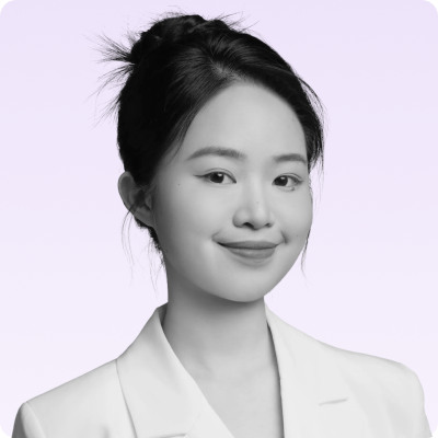 A picture of Peimin Li on a pink background
