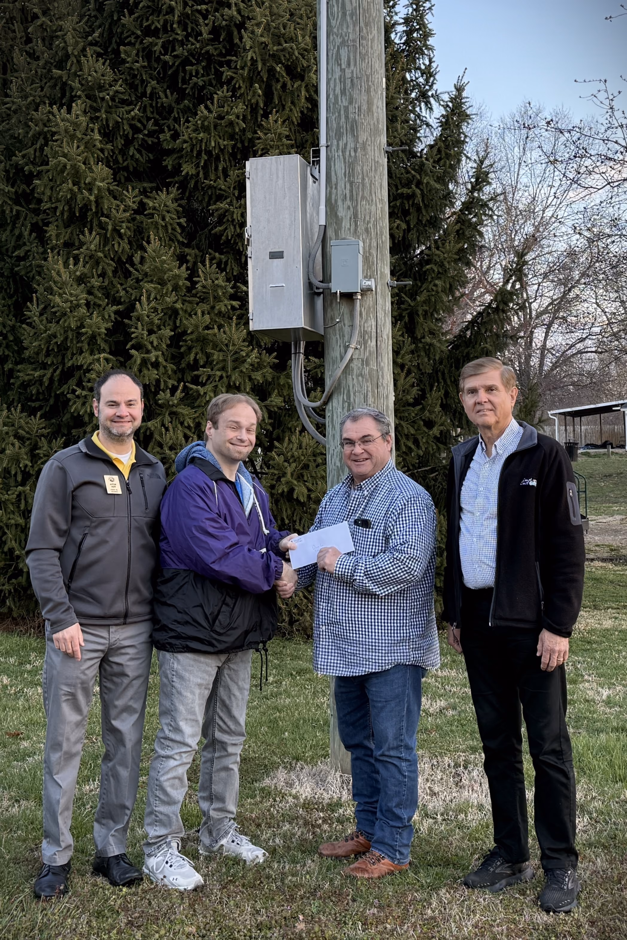 Lion’s Club presents check for additional siren