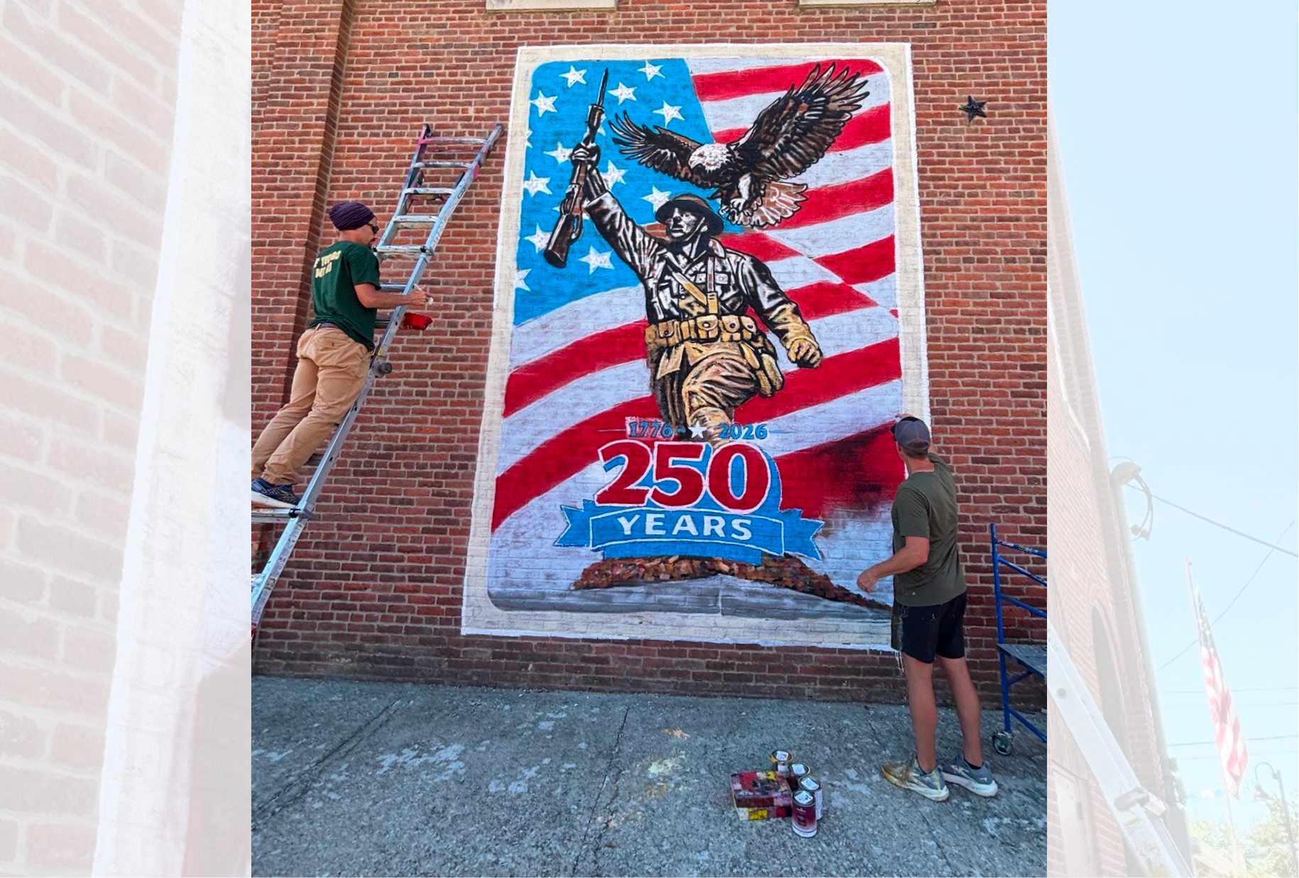 VFW Mural Celebrating America's 250th